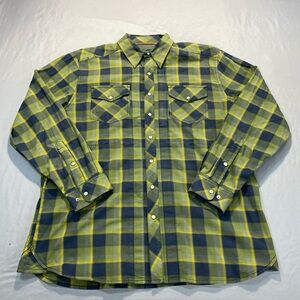 5.11 Tactical Men's Plaid Shirt - Yellow and Blue